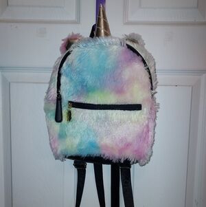 Luv Betsy Colorful Furry Mini Unicorn Backpack